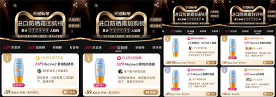 單支爆品破千萬(wàn)+,MISTINE憑實(shí)力成為防曬TOP1 單支爆品破千萬(wàn)+,MISTINE憑實(shí)力成為防曬TOP1